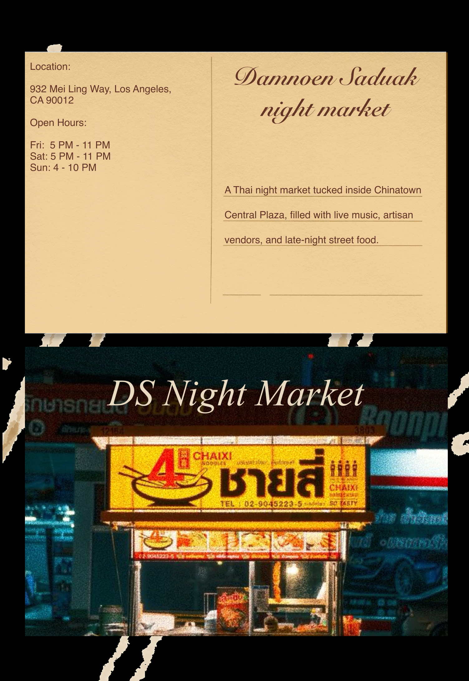Postcards mobile zine page 4.